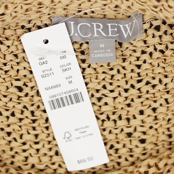 New JCREW Size M Montauk Textured Sweater Tee in Sunkissed Khaki $89 BZ511 - Picture 4 of 4